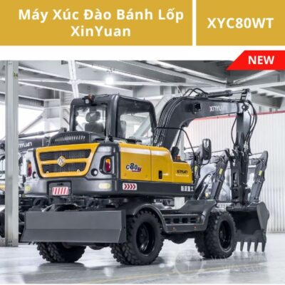 máy xúc đào bánh lốp XYC80WYT