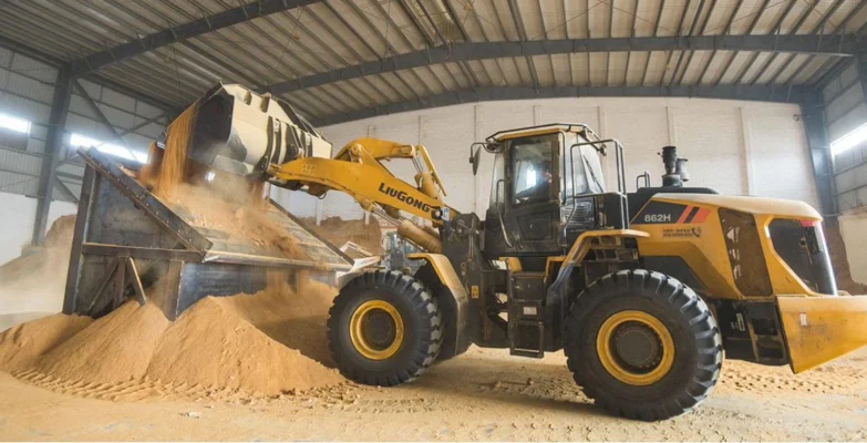 máy xúc lật Liugong CLG862H hộp số điện